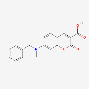 molecular formula C18H15NO4 B605019 7-(苄基(甲基)氨基)-2-氧代-2H-色满-3-羧酸 CAS No. 1472624-85-3