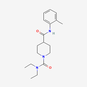 molecular formula C18H27N3O2 B6050219 N~1~,N~1~-diethyl-N~4~-(2-methylphenyl)piperidine-1,4-dicarboxamide 