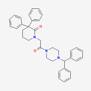 1-[2-(4-Benzhydrylpiperazin-1-yl)-2-oxoethyl]-3,3-diphenylpiperidin-2-one