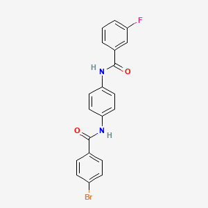 molecular formula C20H14BrFN2O2 B6050300 N-[4-[(4-bromobenzoyl)amino]phenyl]-3-fluorobenzamide 