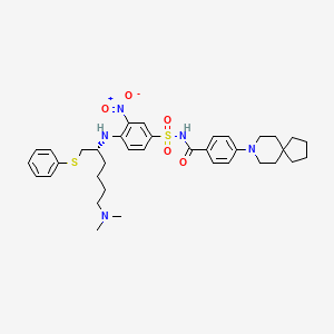 molecular formula C36H47N5O5S2 B605044 Benzamide, 4-(8-azaspiro(4.5)dec-8-yl)-N-((4-(((1R)-5-(dimethylamino)-1-((phenylthio)methyl)pentyl)amino)-3-nitrophenyl)sulfonyl)- CAS No. 406228-58-8