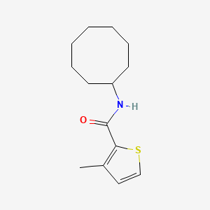 molecular formula C14H21NOS B6050453 N-cyclooctyl-3-methylthiophene-2-carboxamide 