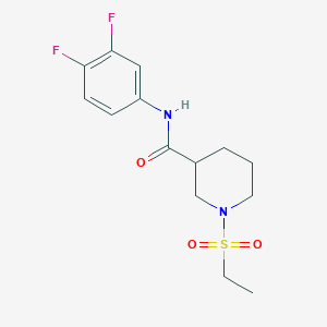 molecular formula C14H18F2N2O3S B6050658 N-(3,4-DIFLUOROPHENYL)-1-(ETHANESULFONYL)PIPERIDINE-3-CARBOXAMIDE 