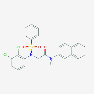 molecular formula C24H18Cl2N2O3S B6050697 N~2~-(2,3-dichlorophenyl)-N-naphthalen-2-yl-N~2~-(phenylsulfonyl)glycinamide 