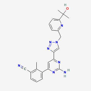 molecular formula C23H22N8O B605078 Etrumadenant CAS No. 2239273-34-6