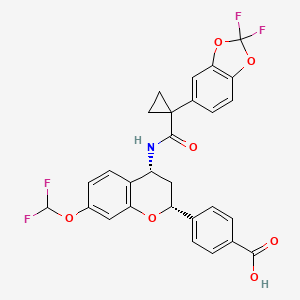 molecular formula C28H21F4NO7 B605081 Galicaftor CAS No. 1918143-53-9