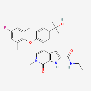 molecular formula C28H30FN3O4 B605083 ABBV-744 CAS No. 2138861-99-9