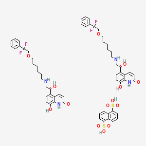 molecular formula C60H68F4N4O14S2 B605093 Abediterol Napadisylate CAS No. 1044516-17-7