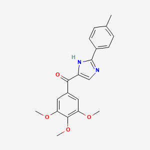 molecular formula C20H20N2O4 B605097 (2-p-tolyl-1H-imidazol-5-yl)(3,4,5-trimethoxyphenyl)methanone CAS No. 1253697-93-6