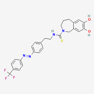 1,3,4,5-Tetrahydro-7,8-dihydroxy-N-[2-[4-[2-[4-(trifluoromethyl)phenyl]diazenyl]phenyl]ethyl]-2H-2-benzazepine-2-carbothioamide