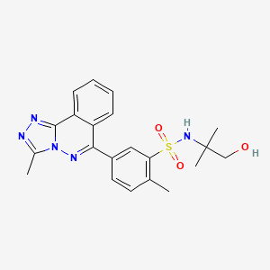 molecular formula C21H23N5O3S B6051180 N-(1-HYDROXY-2-METHYL-2-PROPANYL)-2-METHYL-5-(3-METHYL[1,2,4]TRIAZOLO[3,4-A]PHTHALAZIN-6-YL)BENZENESULFONAMIDE 