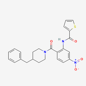 molecular formula C24H23N3O4S B6051182 N-[2-(4-benzylpiperidine-1-carbonyl)-5-nitrophenyl]thiophene-2-carboxamide 