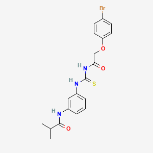 molecular formula C19H20BrN3O3S B6051197 N-[3-[[2-(4-bromophenoxy)acetyl]carbamothioylamino]phenyl]-2-methylpropanamide 