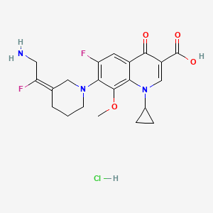 molecular formula C21H24ClF2N3O4 B605152 Acorafloxacin Hydrochloride CAS No. 1001162-01-1