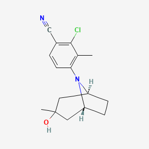 2-Chloro-4-[(1R,5S)-3-hydroxy-3-methyl-8-azabicyclo[3.2.1]octan-8-yl]-3-methylbenzonitrile