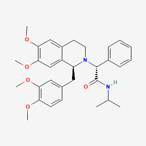 (2R)-2-[(1S)-1-[(3,4-dimethoxyphenyl)methyl]-6,7-dimethoxy-3,4-dihydro-1H-isoquinolin-2-yl]-2-phenyl-N-propan-2-ylacetamide