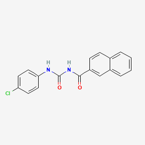 molecular formula C18H13ClN2O2 B6051640 N-[(4-chlorophenyl)carbamoyl]naphthalene-2-carboxamide 