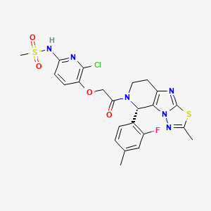 molecular formula C23H22ClFN6O4S2 B605167 ACT-678689 