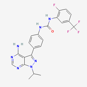 molecular formula C22H19F4N7O B605175 AD80 CAS No. 1384071-99-1