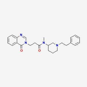 molecular formula C25H30N4O2 B6051832 N-methyl-3-(4-oxo-3(4H)-quinazolinyl)-N-[1-(2-phenylethyl)-3-piperidinyl]propanamide 