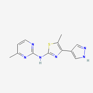 5-methyl-N-(4-methylpyrimidin-2-yl)-4-(1H-pyrazol-4-yl)thiazol-2-amine