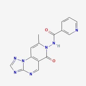 molecular formula C15H11N7O2 B6052007 N-[8-methyl-6-oxopyrido[3,4-e][1,2,4]triazolo[1,5-a]pyrimidin-7(6H)-yl]nicotinamide 