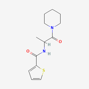 molecular formula C13H18N2O2S B6052097 N-[1-oxo-1-(piperidin-1-yl)propan-2-yl]thiophene-2-carboxamide 