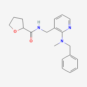 molecular formula C19H23N3O2 B6052122 N-({2-[benzyl(methyl)amino]-3-pyridinyl}methyl)tetrahydro-2-furancarboxamide 