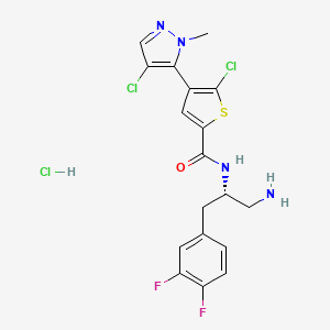 molecular formula C18H17Cl3F2N4OS B605217 GSK2110183 hydrochloride CAS No. 2070009-64-0