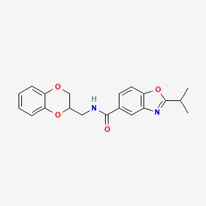 molecular formula C20H20N2O4 B6052183 N-(2,3-dihydro-1,4-benzodioxin-3-ylmethyl)-2-propan-2-yl-1,3-benzoxazole-5-carboxamide 