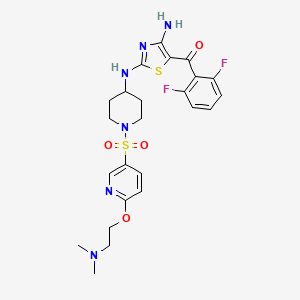 [4-Amino-2-[[1-[6-[2-(dimethylamino)ethoxy]pyridin-3-yl]sulfonylpiperidin-4-yl]amino]-1,3-thiazol-5-yl]-(2,6-difluorophenyl)methanone
