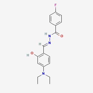 molecular formula C18H20FN3O2 B6052211 N-[(E)-[4-(diethylamino)-2-hydroxyphenyl]methylideneamino]-4-fluorobenzamide 