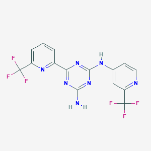 6-(6-(Trifluoromethyl)pyridin-2-yl)-N-(2-(trifluoromethyl)pyridin-4-yl)-1,3,5-triazine-2,4-diamine