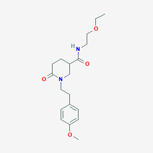 molecular formula C19H28N2O4 B6052340 N-(2-ethoxyethyl)-1-[2-(4-methoxyphenyl)ethyl]-6-oxo-3-piperidinecarboxamide 