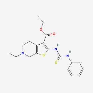 molecular formula C19H23N3O2S2 B6052357 Ethyl 6-ethyl-2-(3-phenylthioureido)-4,5,6,7-tetrahydrothieno[2,3-c]pyridine-3-carboxylate 