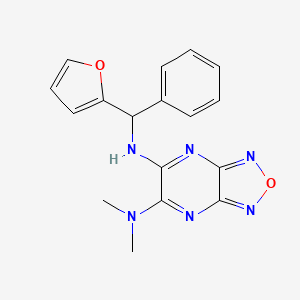 molecular formula C17H16N6O2 B6052364 N'-[2-furyl(phenyl)methyl]-N,N-dimethyl[1,2,5]oxadiazolo[3,4-b]pyrazine-5,6-diamine 