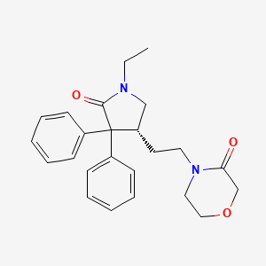 3-Morpholinone, 4-(2-((3R)-1-ethyl-5-oxo-4,4-diphenyl-3-pyrrolidinyl)ethyl)-