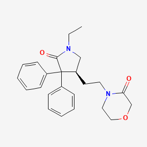 3-Morpholinone, 4-(2-((3S)-1-ethyl-5-oxo-4,4-diphenyl-3-pyrrolidinyl)ethyl)-