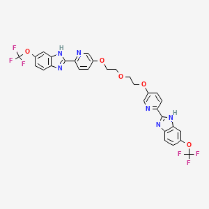 2,2'-(5,5'-((oxybis(ethane-2,1-diyl))bis(oxy))bis(pyridine-5,2-diyl))bis(6-(trifluoromethoxy)-1H-benzo[d]imidazole)