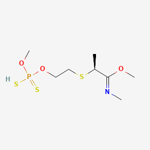 Phosphorodithioic acid, O,O-dimethyl S-(2-((1-methyl-2-(methylamino)-2-oxoethyl)thio)ethyl) ester