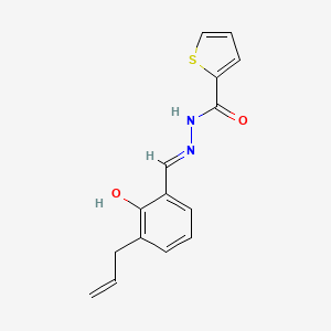 molecular formula C15H14N2O2S B6052528 N'-[(E)-[2-Hydroxy-3-(prop-2-EN-1-YL)phenyl]methylidene]thiophene-2-carbohydrazide 