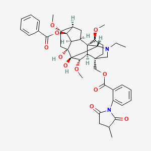 [(1S,2R,3R,4S,5R,6S,8R,9S,10S,13S,16S,17R,18S)-4-benzoyloxy-11-ethyl-8,9-dihydroxy-6,16,18-trimethoxy-11-azahexacyclo[7.7.2.12,5.01,10.03,8.013,17]nonadecan-13-yl]methyl 2-(3-methyl-2,5-dioxopyrrolidin-1-yl)benzoate