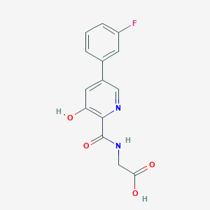 N-((5-(3-Fluorophenyl)-3-hydroxy-2-pyridinyl)carbonyl)glycine