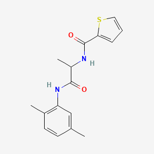 molecular formula C16H18N2O2S B6052625 N-{2-[(2,5-dimethylphenyl)amino]-1-methyl-2-oxoethyl}-2-thiophenecarboxamide 