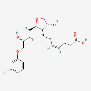 L-Altro-oct-3-enitol, 5,8-anhydro-6-((3Z)-6-carboxy-3-hexenyl)-1-O-(3-chlorophenyl)-3,4,6-trideoxy-, (3E)-
