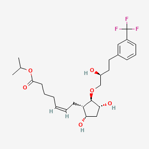 5-Heptenoic acid, 7-((1S,2R,3R,5S)-3,5-dihydroxy-2-((2S)-2-hydroxy-4-(3-(trifluoromethyl)phenyl)butoxy)cyclopentyl)-, 1-methylethyl ester, (5Z)-