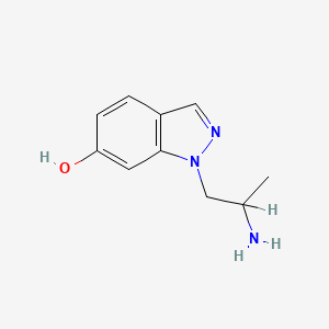 molecular formula C10H13N3O B605271 1H-Indazol-6-ol, 1-(2-aminopropyl)- CAS No. 362512-40-1