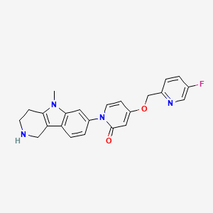 2(1H)-Pyridinone, 4-[(5-fluoro-2-pyridinyl)methoxy]-1-(2,3,4,5-tetrahydro-5-methyl-1H-pyrido[4,3-b]indol-7-yl)-