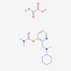 Carbamic acid, dimethyl-, 2-((cyclohexylmethylamino)methyl)-3-pyridinyl ester, ethanedioate (1:1)