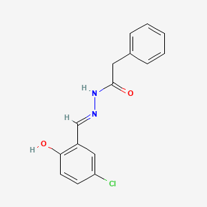 molecular formula C15H13ClN2O2 B6052911 N'-[(E)-(5-chloro-2-hydroxyphenyl)methylidene]-2-phenylacetohydrazide 